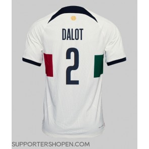 Portugal Diogo Dalot #2 Borta Matchtröja VM 2022 Kortärmad